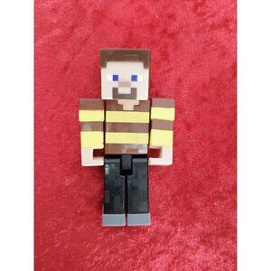 Mattel Minecraft Bees Shirt Steve Action Figure, 3.25-in-Inspired With Articulat
